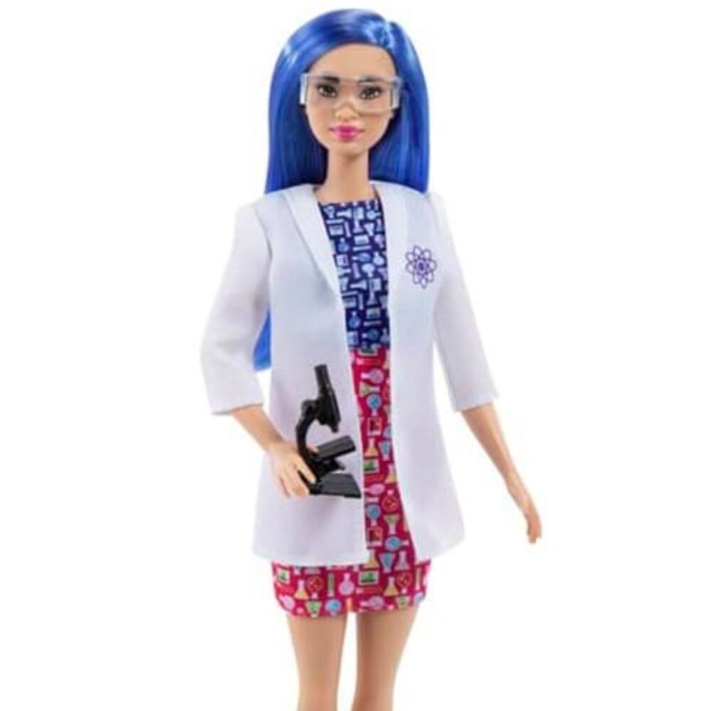 Barbie Scientist Doll with Colorful Dress and Lab Coat